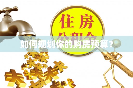 安居如何规划你的购房预算？