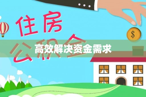 安居高效解决资金需求