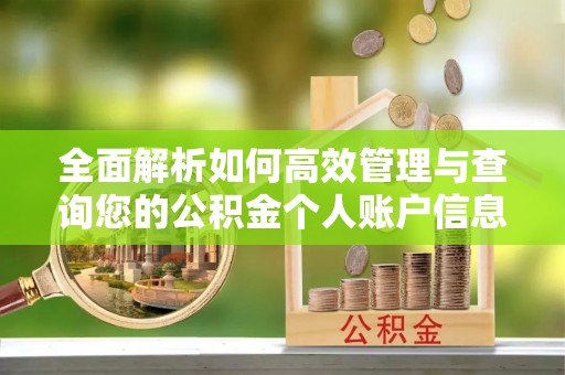 安居全面解析如何高效管理与查询您的公积金个人账户信息