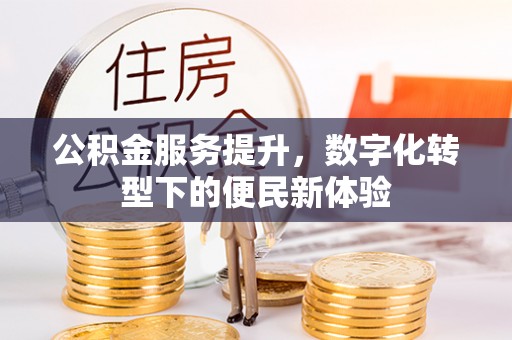 安居公积金服务提升，数字化转型下的便民新体验