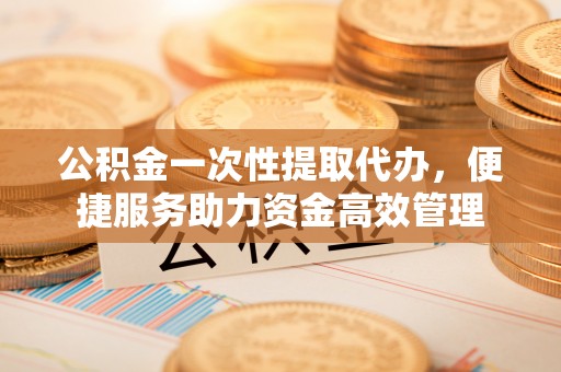 安居公积金一次性提取代办，便捷服务助力资金高效管理