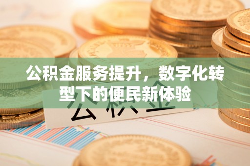 安居公积金服务提升，数字化转型下的便民新体验